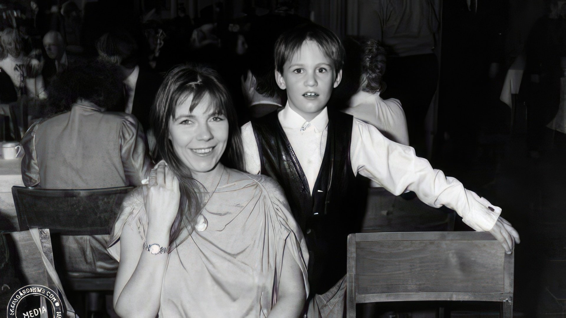 Little Alexander Skarsgård with his mother