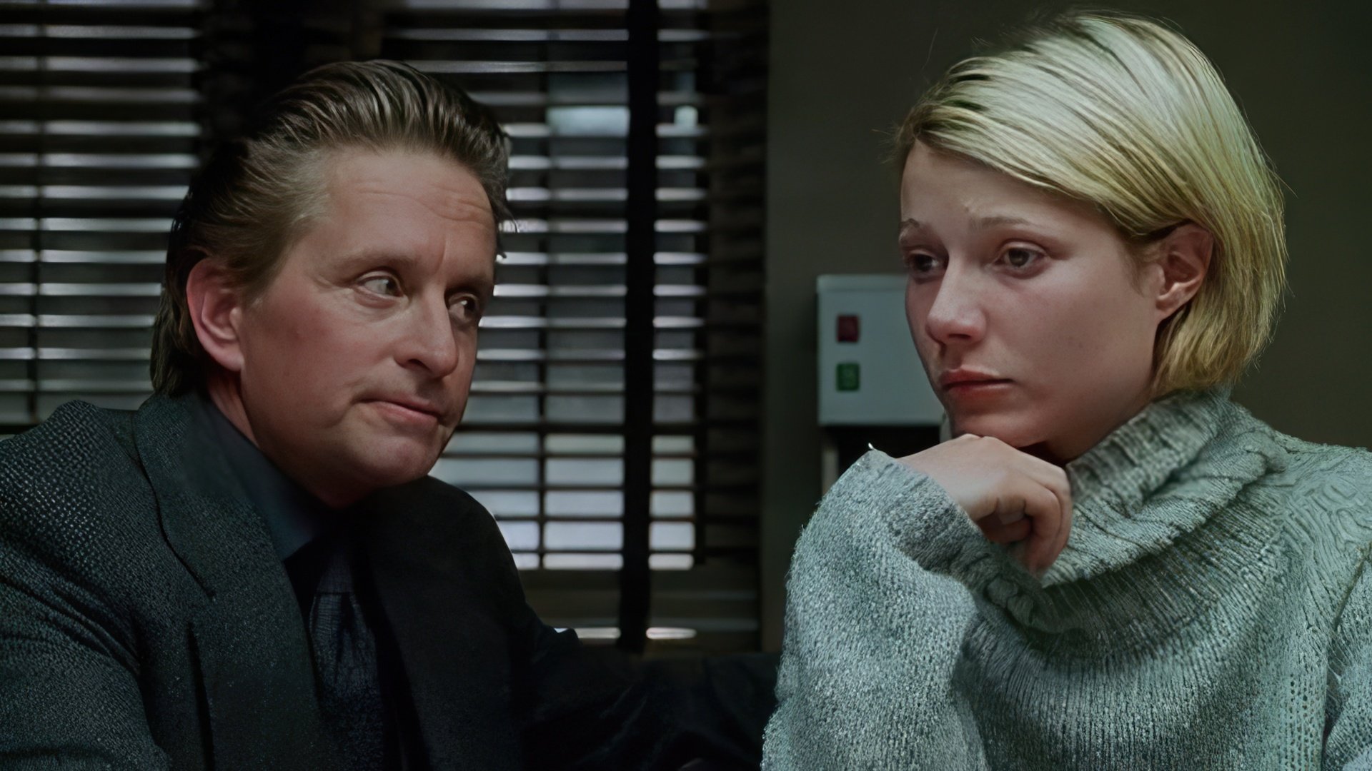 Michael Douglas and Gwyneth Paltrow in the film A Perfect Murder