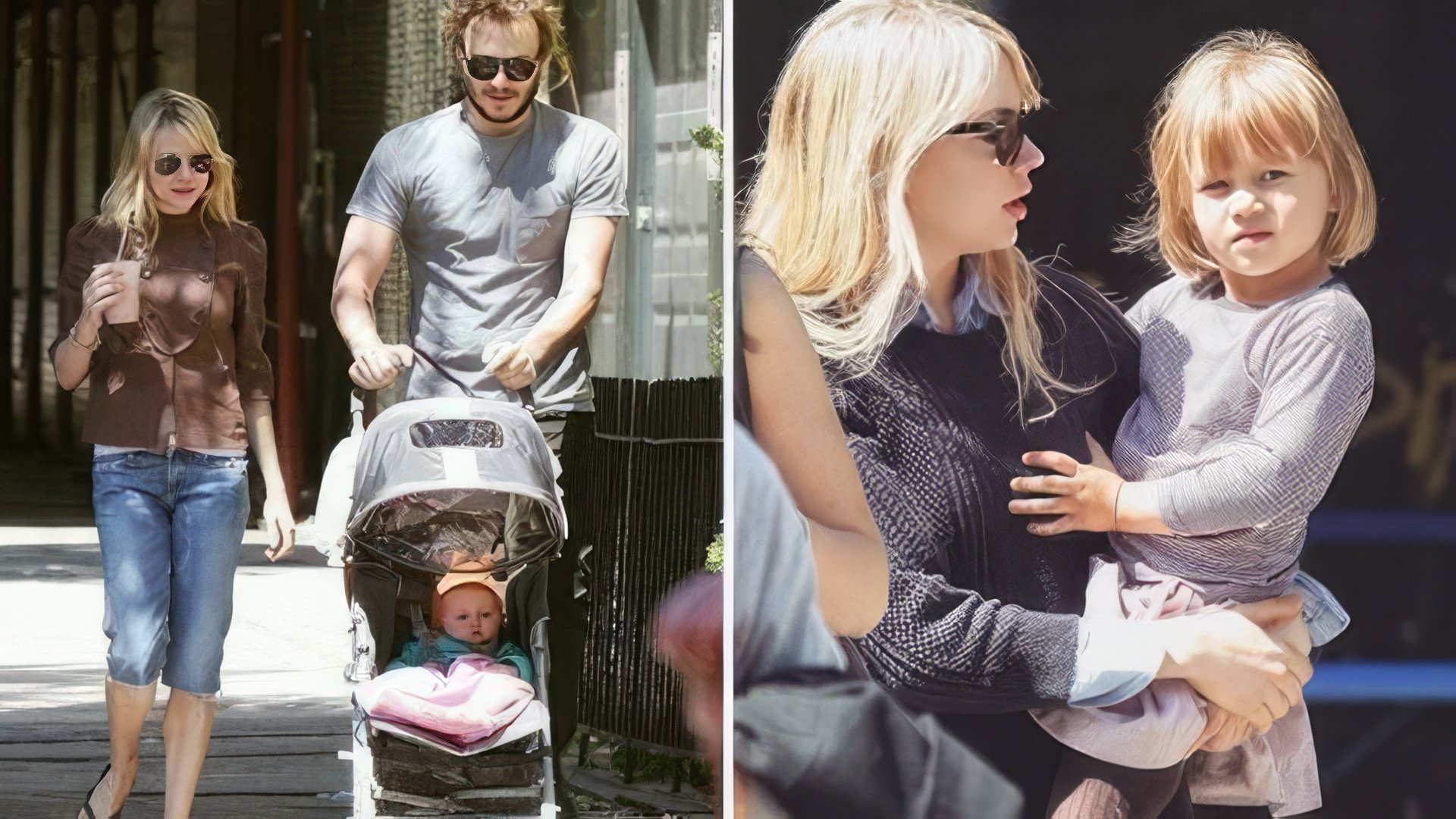 Michelle Williams and Heath Ledger with their daughter Matilda