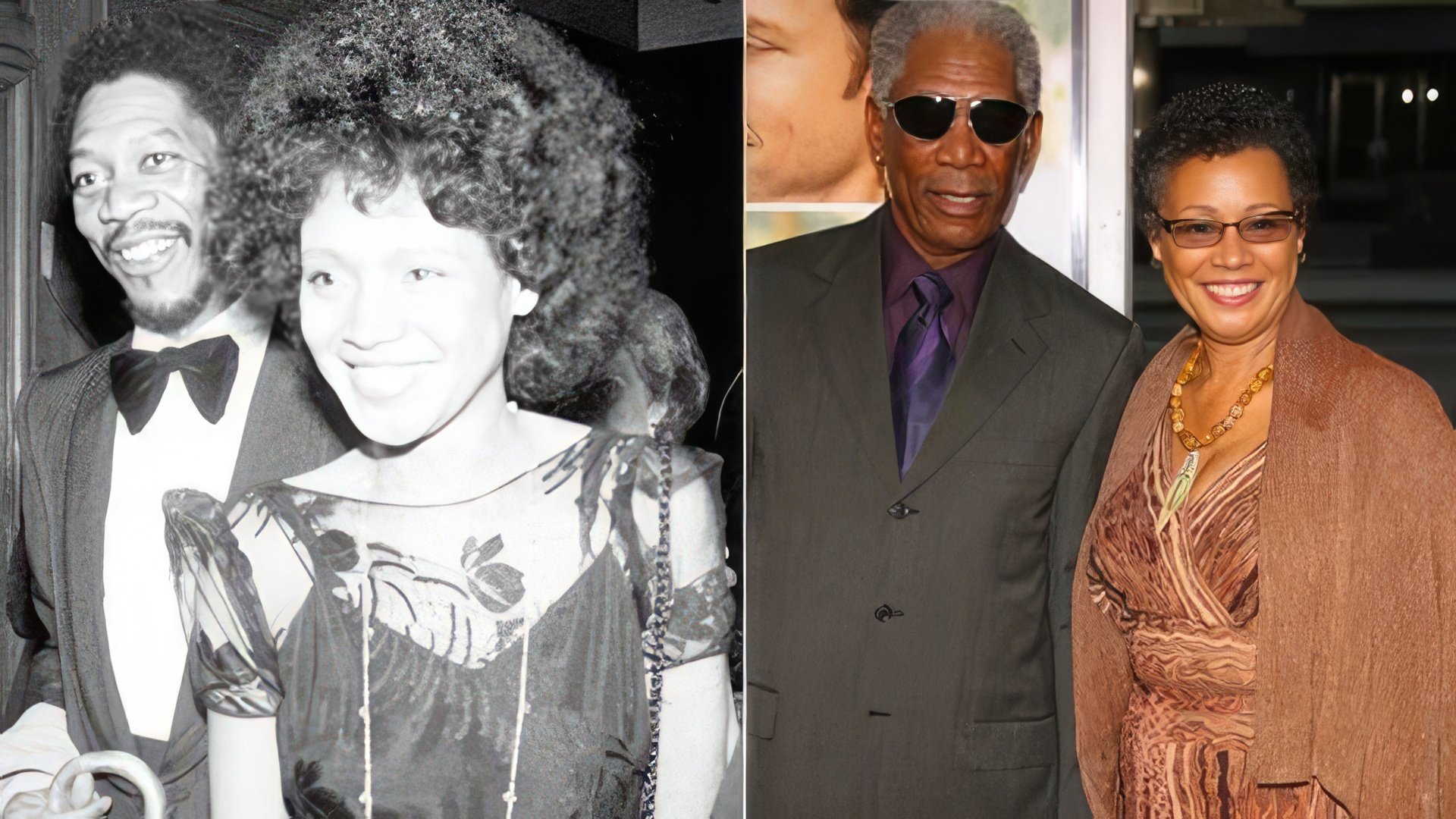 Morgan Freeman and his wives Jeanette and Myrna (from the right)