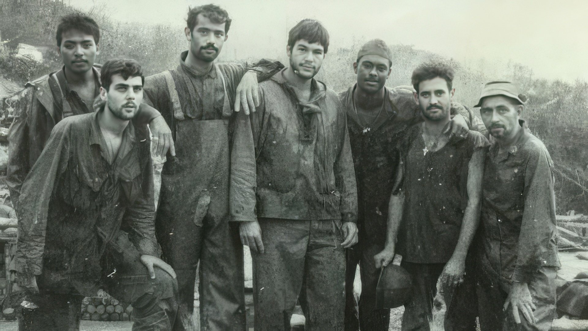 Oliver Stone (in the center) and his platoon comrades