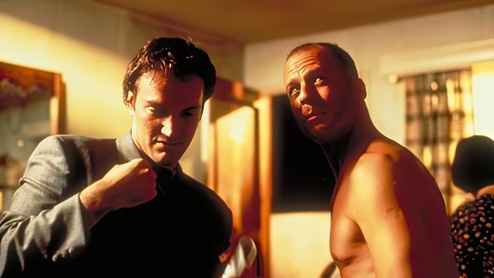 Quentin Tarantino and Bruce Willis