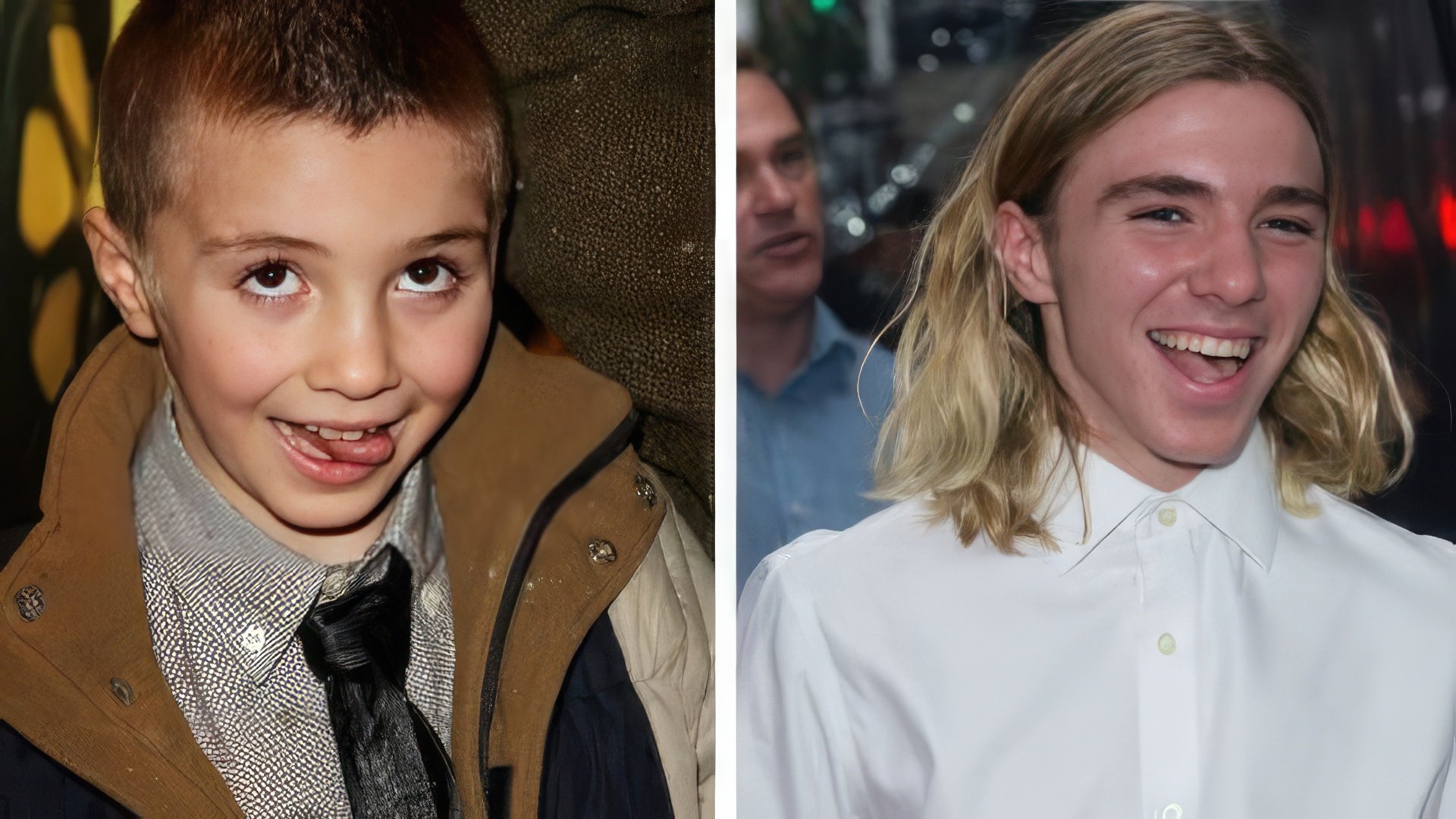 Rocco Ritchie in childhood and nowadays