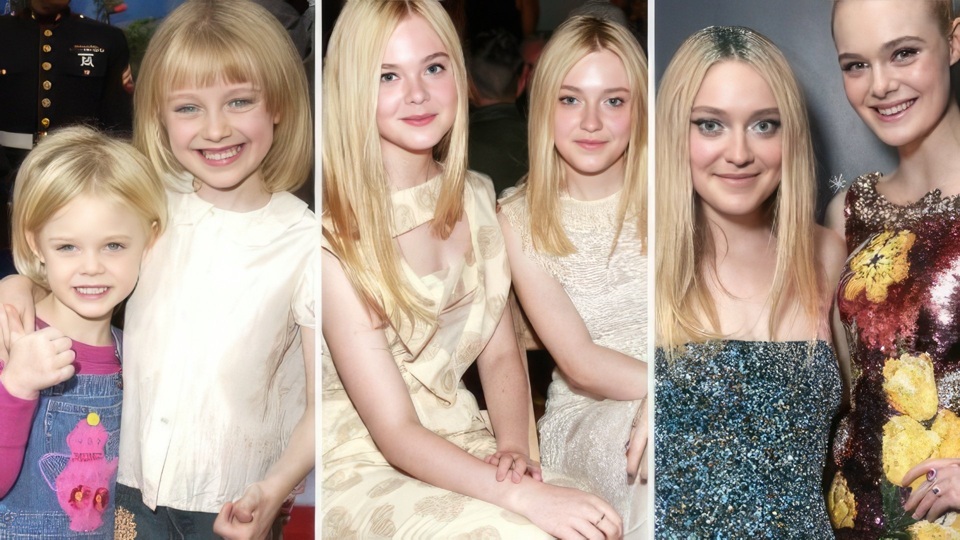 Sisters Dakota and Elle Fanning Then and Now