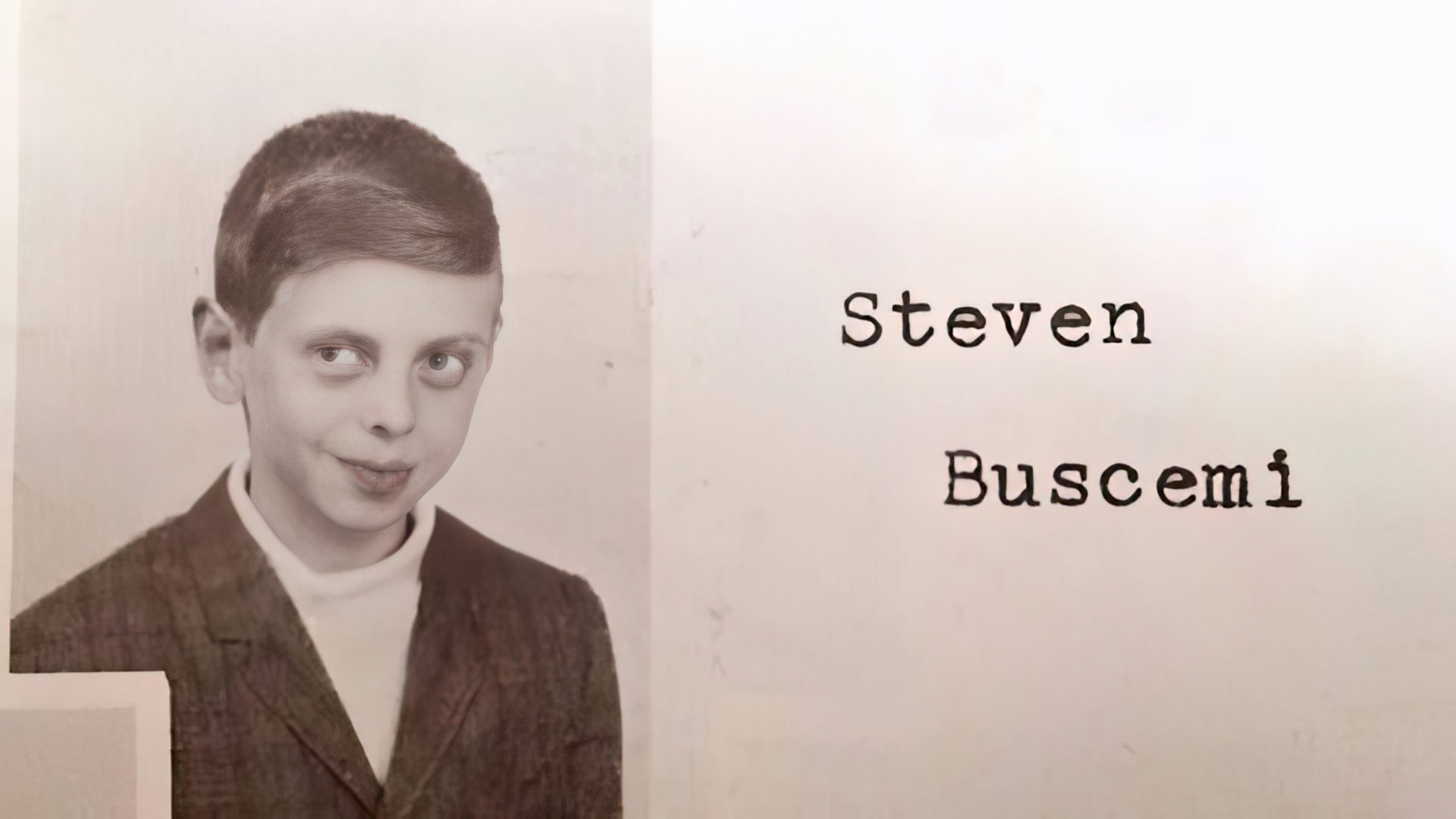 Steve Buscemi in childhood (photo from the school album)