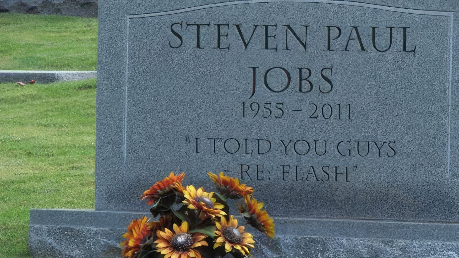 Steve Jobs is buried in the Alta Mesa Memorial Park, California