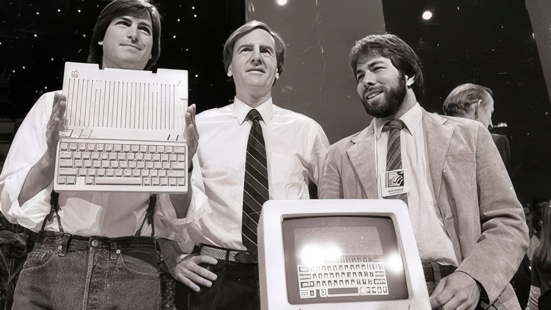 Steve Jobs, John Sculley, and Steve Wozniak