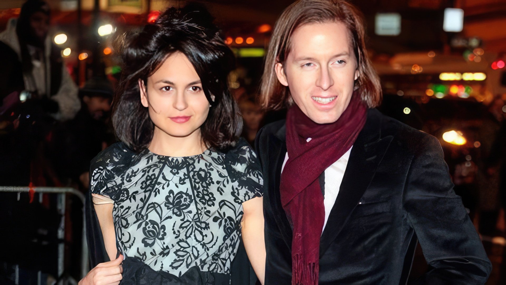 Wes Anderson with his wife Juman Malouf