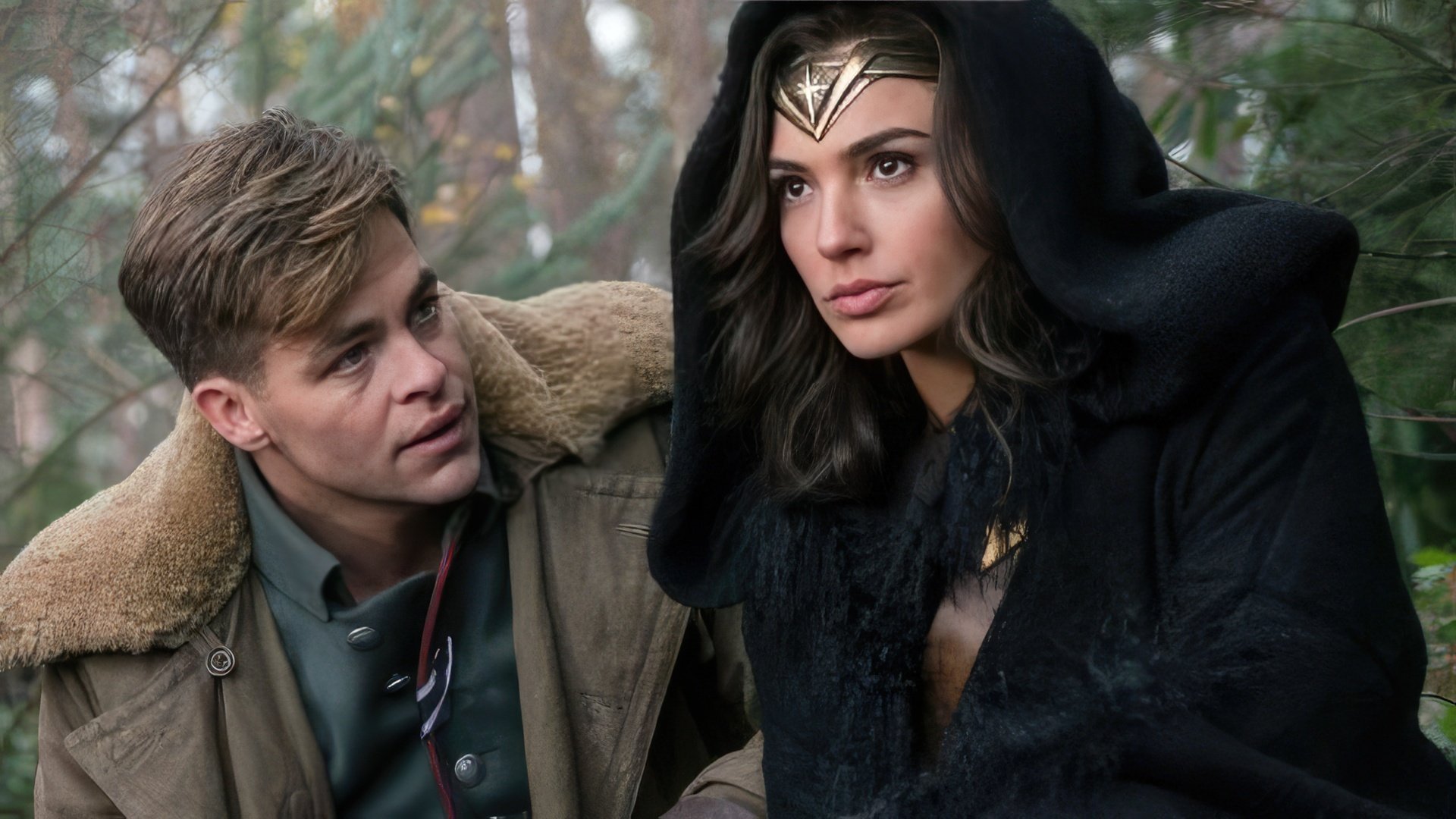 Wonder Woman: Chris Pine with Gal Gadot