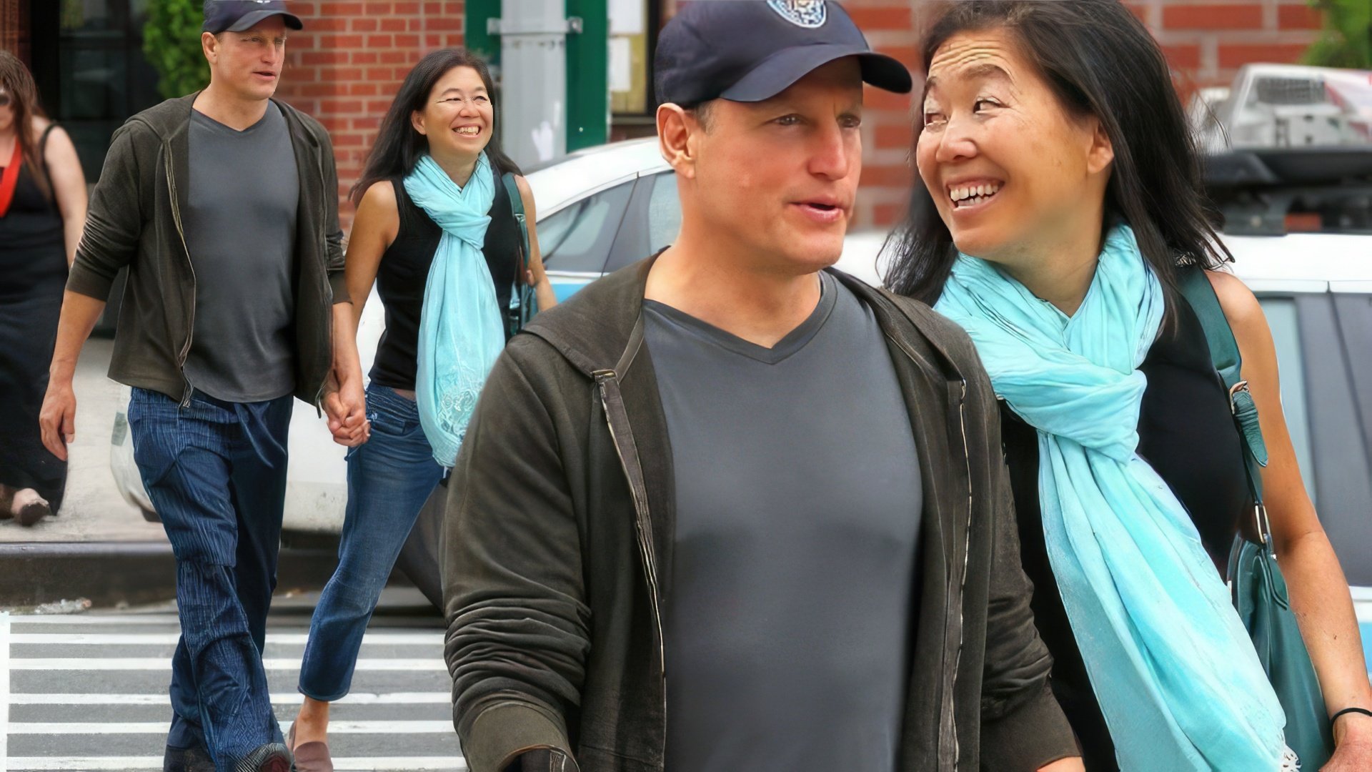 Woody Harrelson with his wife, Laura Louie