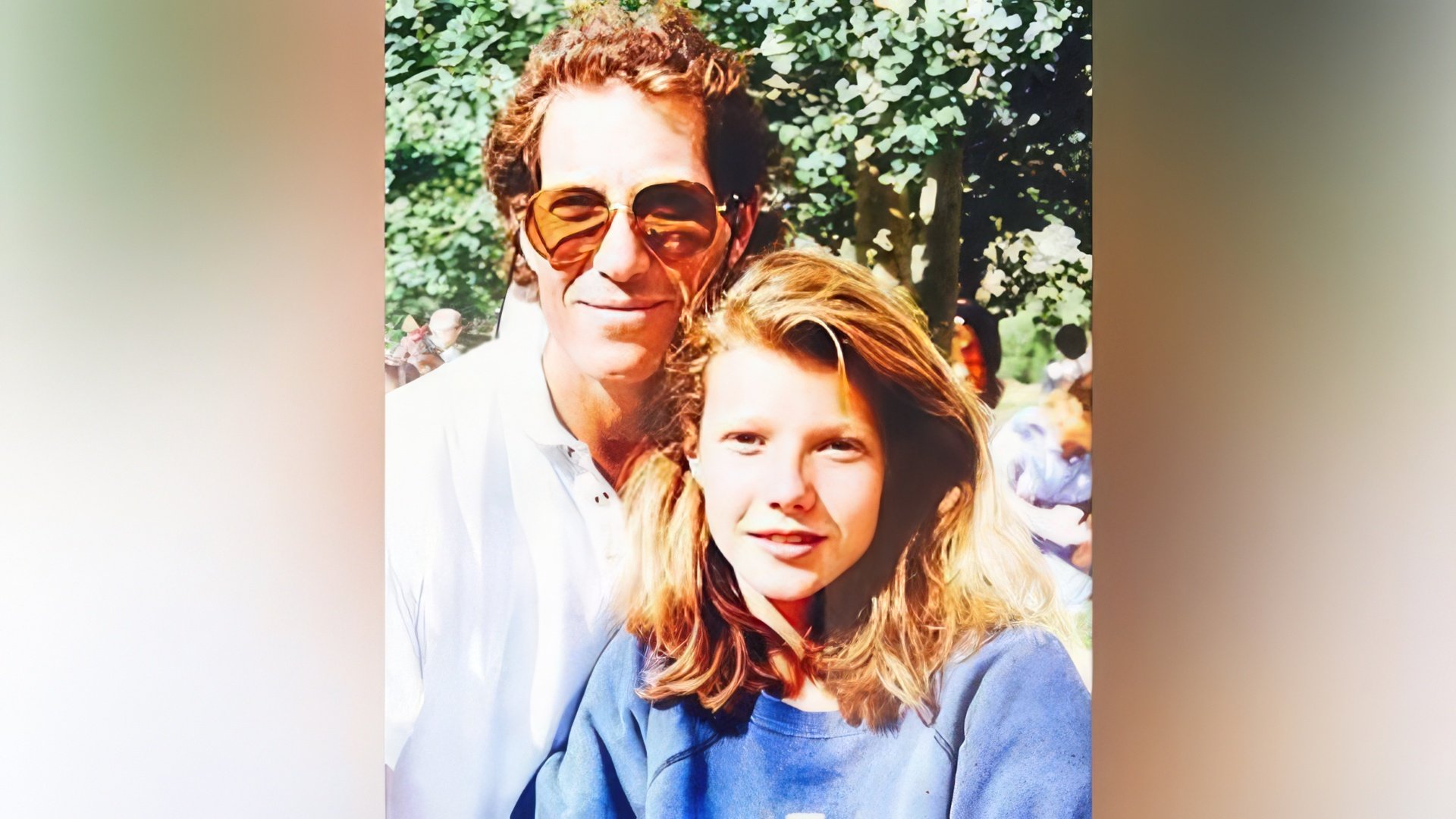 Young Gwyneth Paltrow with her father