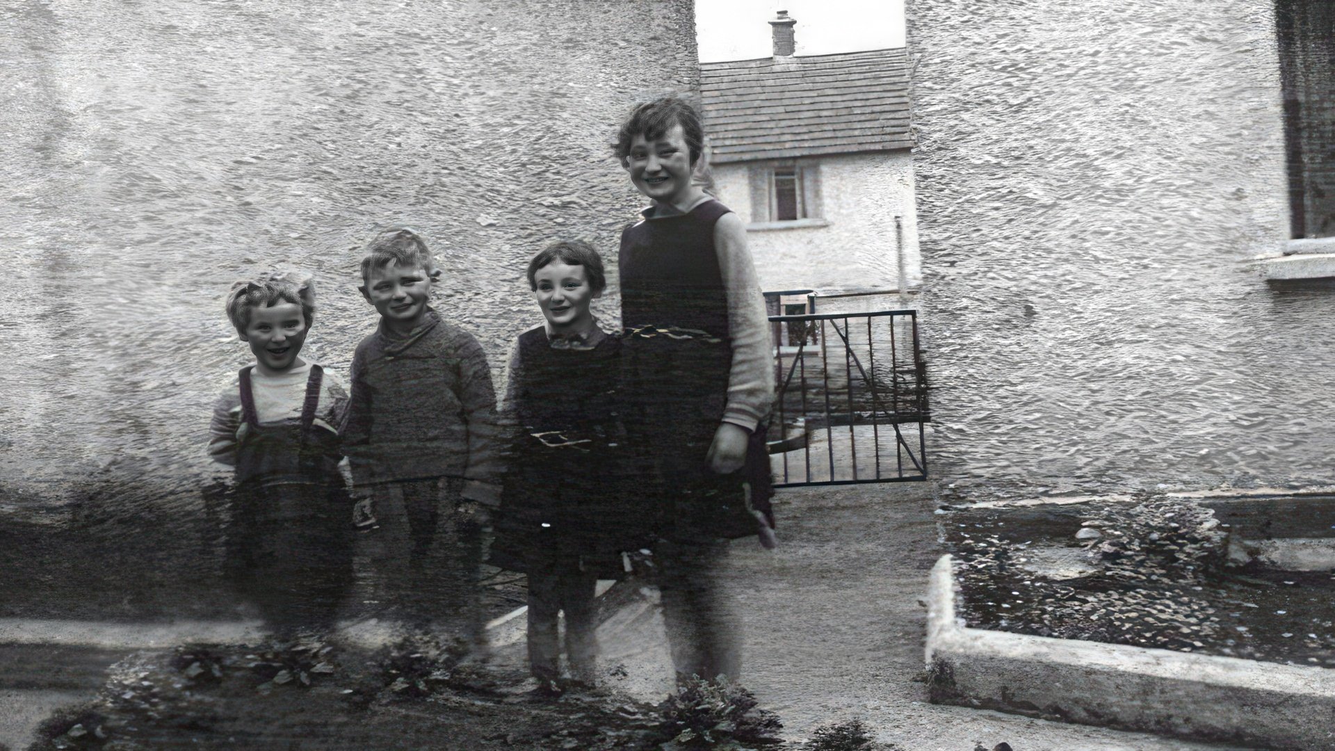 Young Liam Neeson with His Sisters