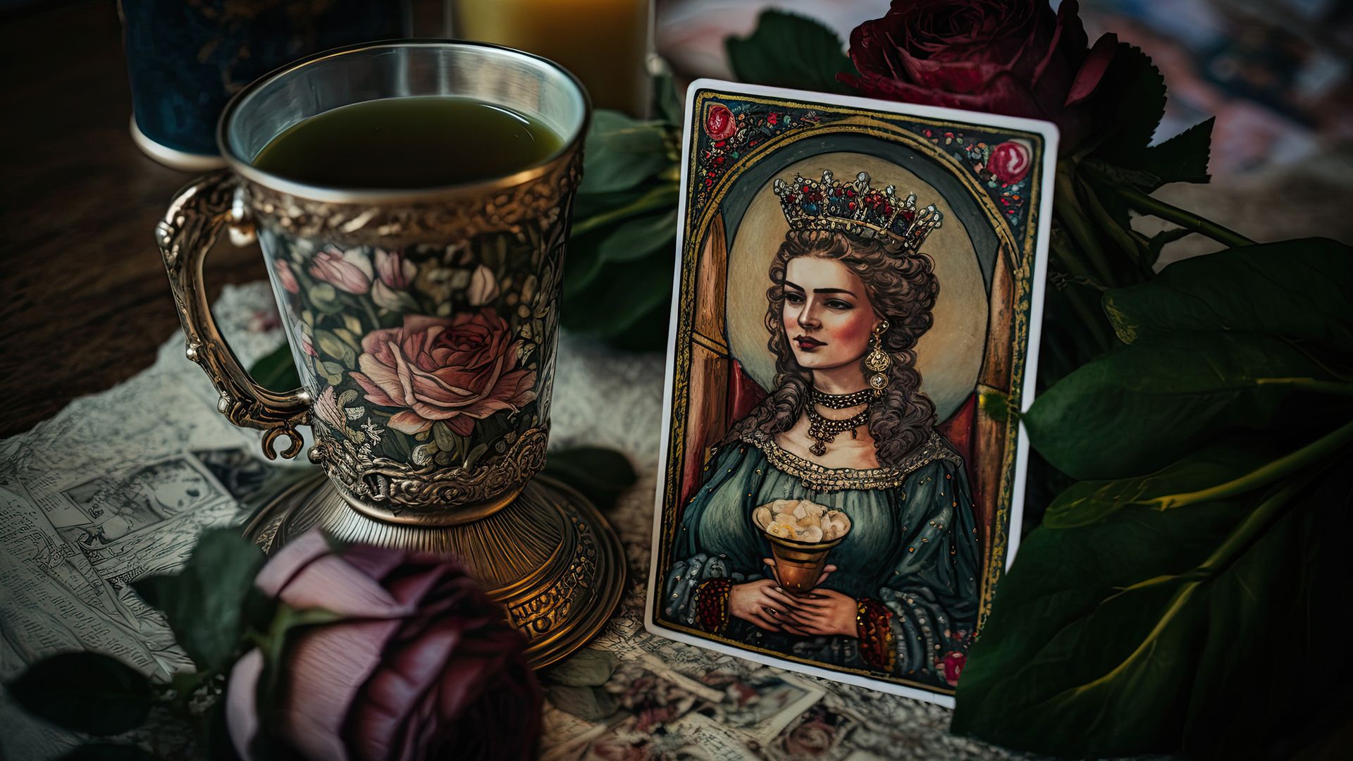 The Inverted Queen of Cups Warns of Loss of Control Over Emotions