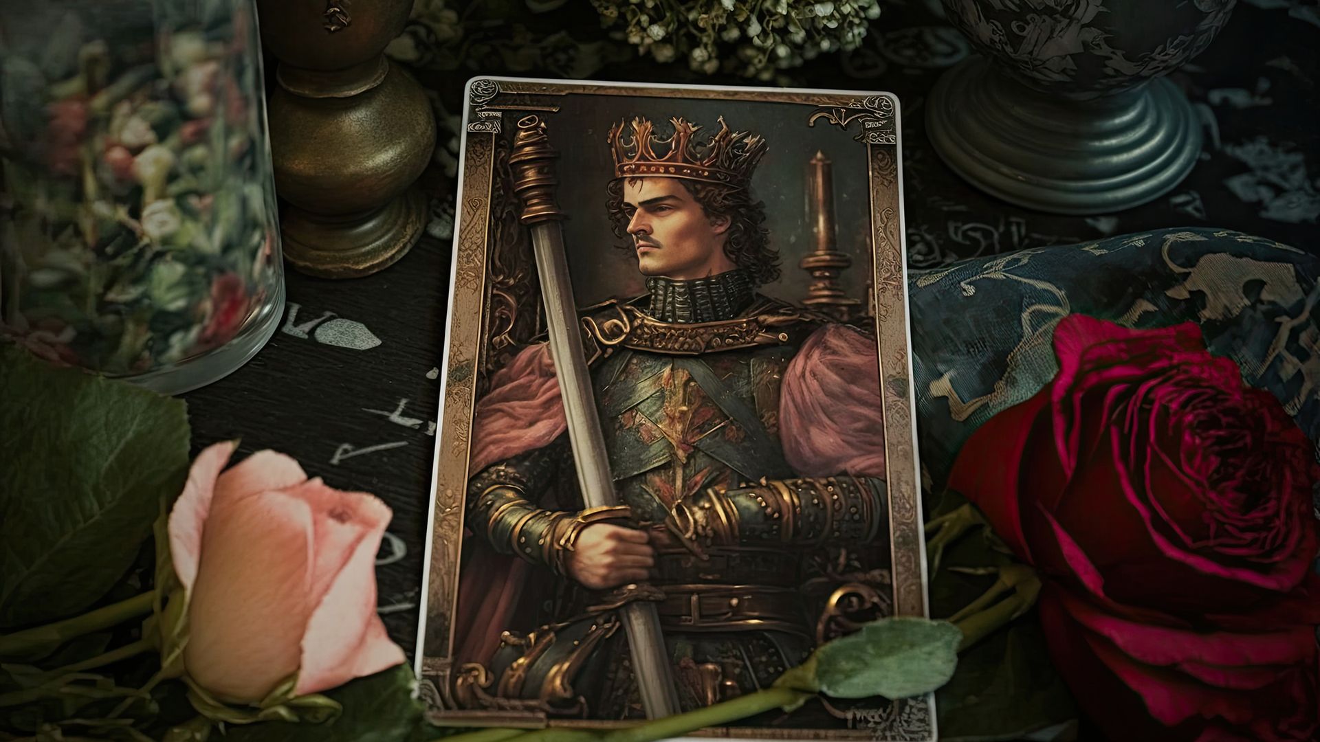 The King of Wands card promises prosperity in business