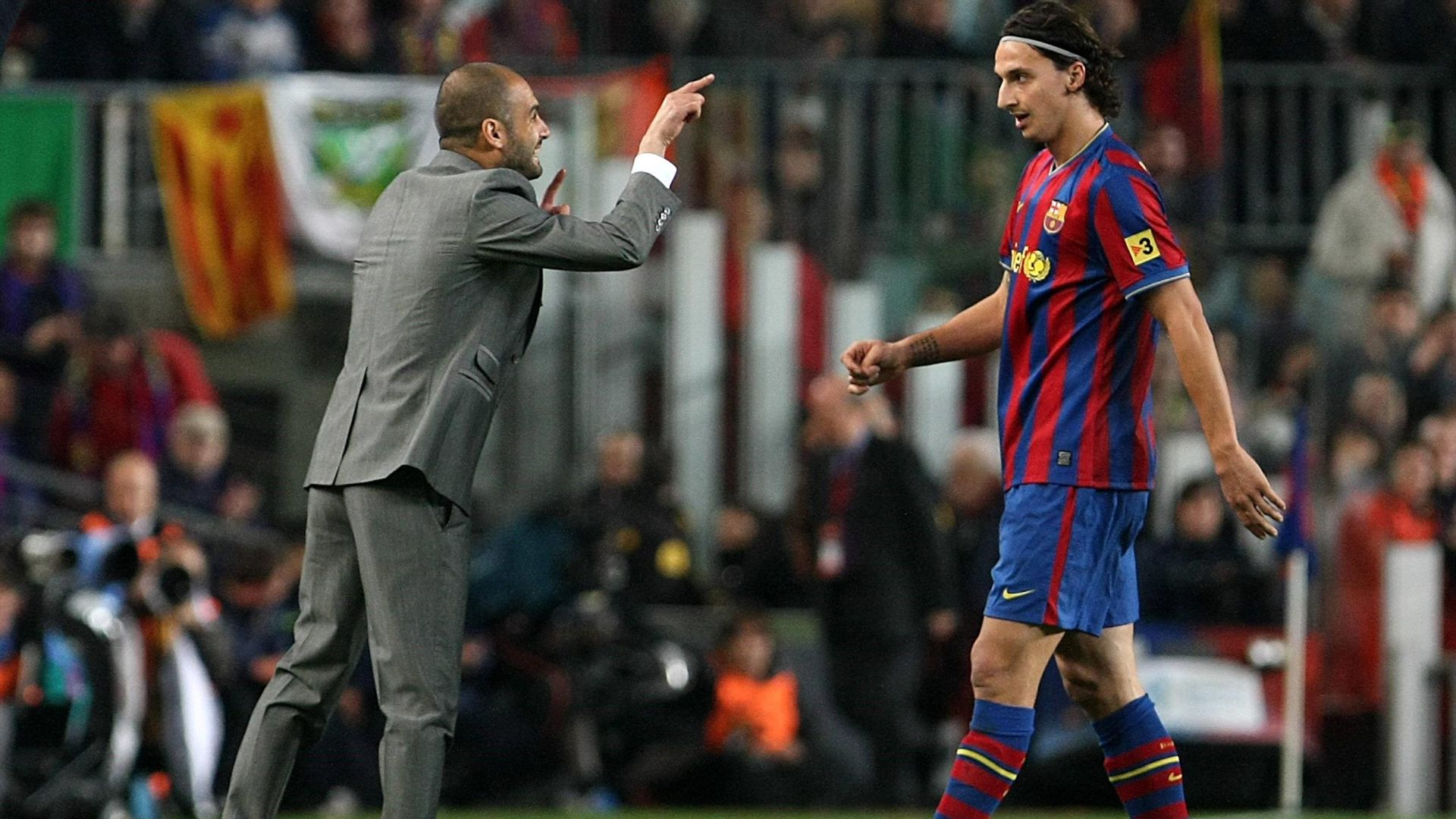 Pep Guardiola and Zlatan Ibrahimović