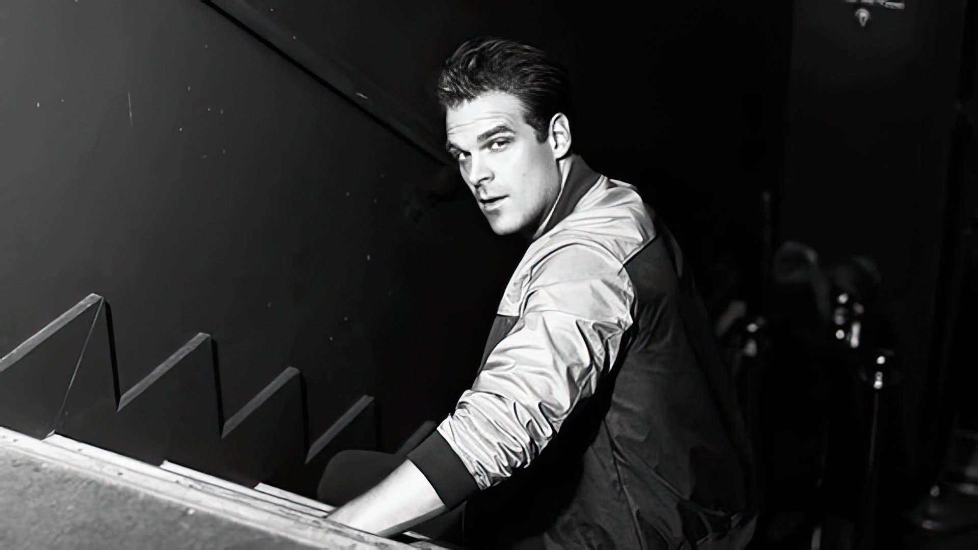 David Harbour as a young man
