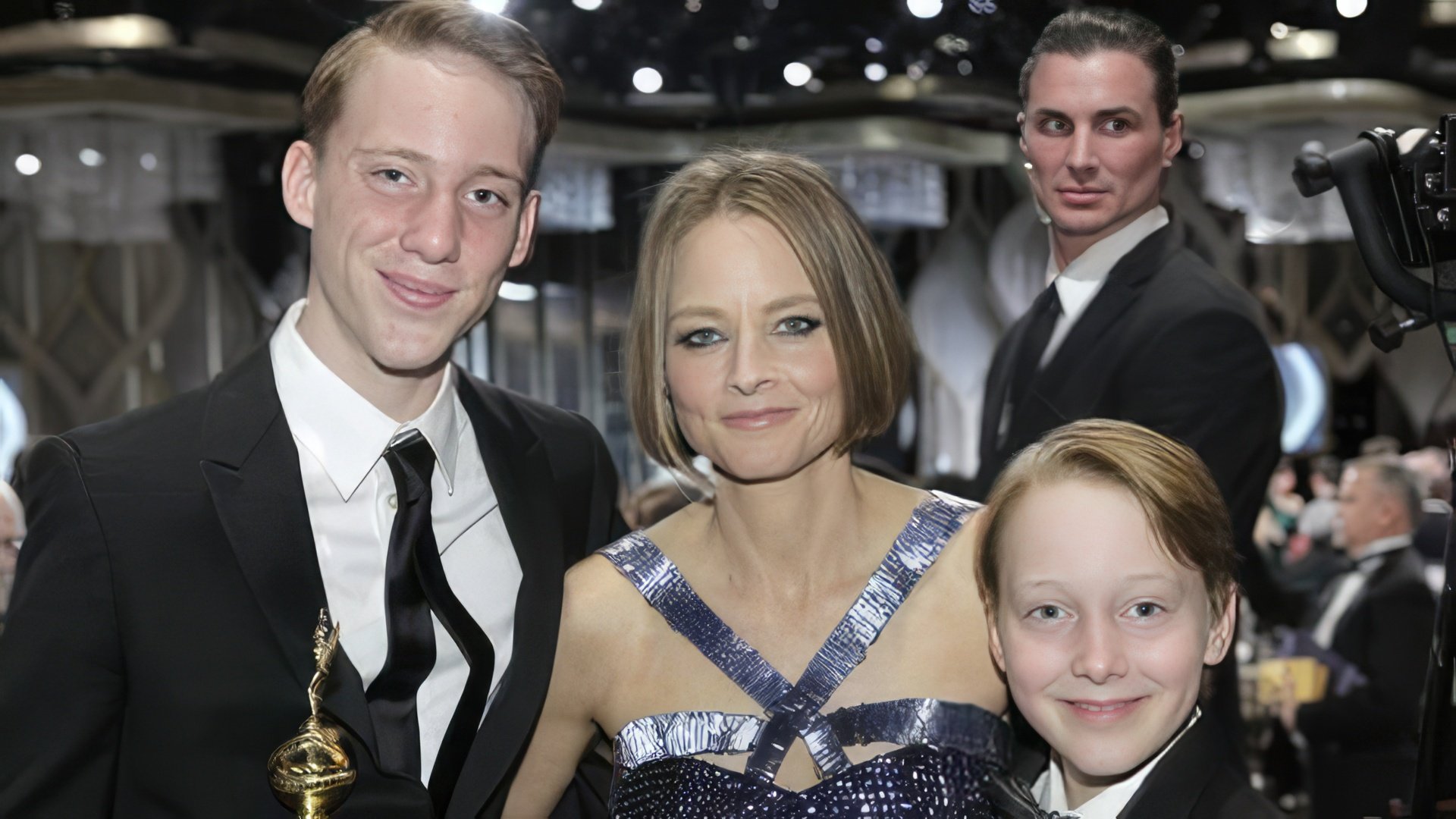 Jodie Foster with her sons