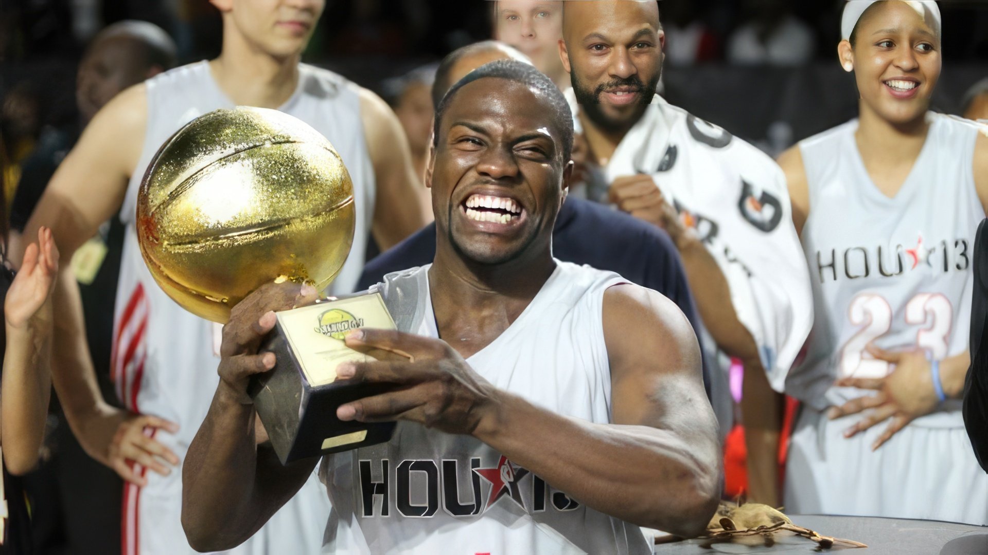 Kevin Hart as the most valuable player of NBA All-Star Celebrity Game