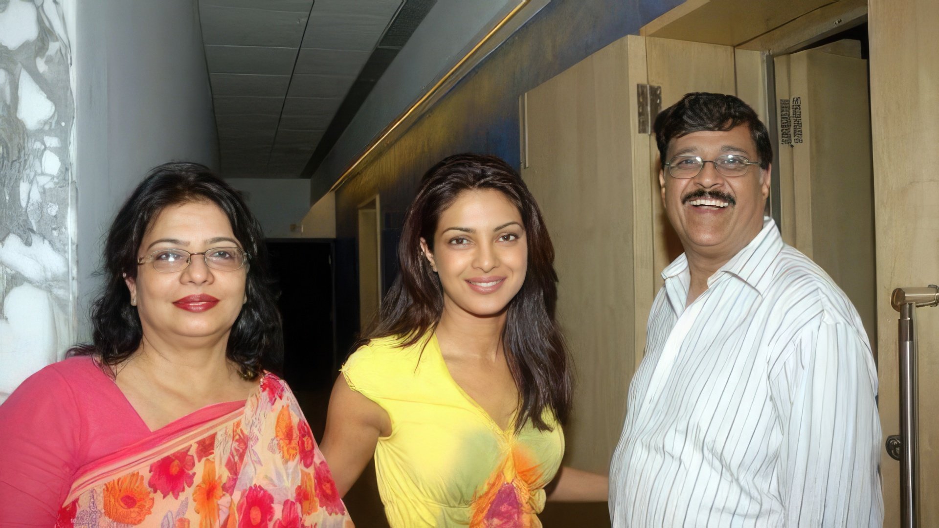 Priyanka Chopra with parents