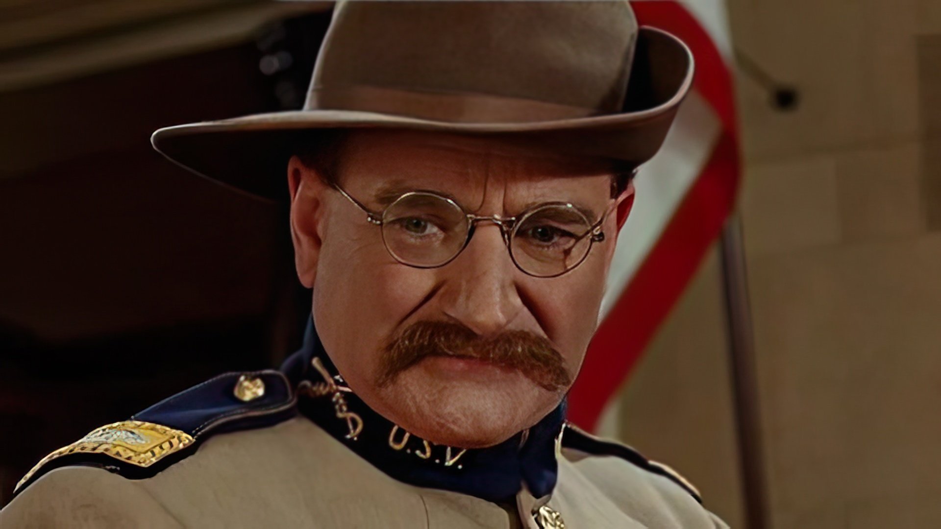 Robin Williams as President Roosevelt