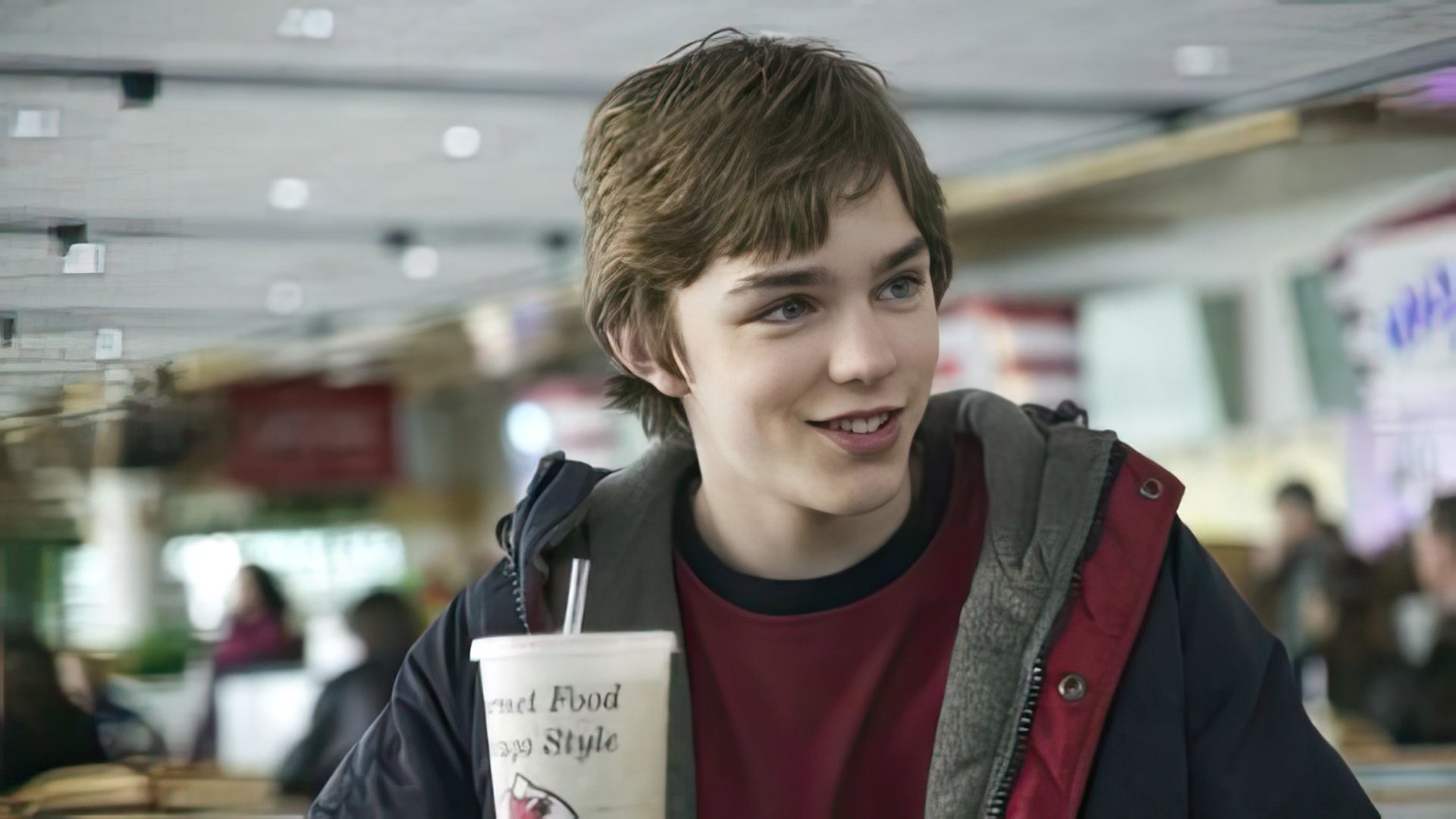 A shot from the movie "The Weather Man" with Nicholas Hoult and Nicolas Cage