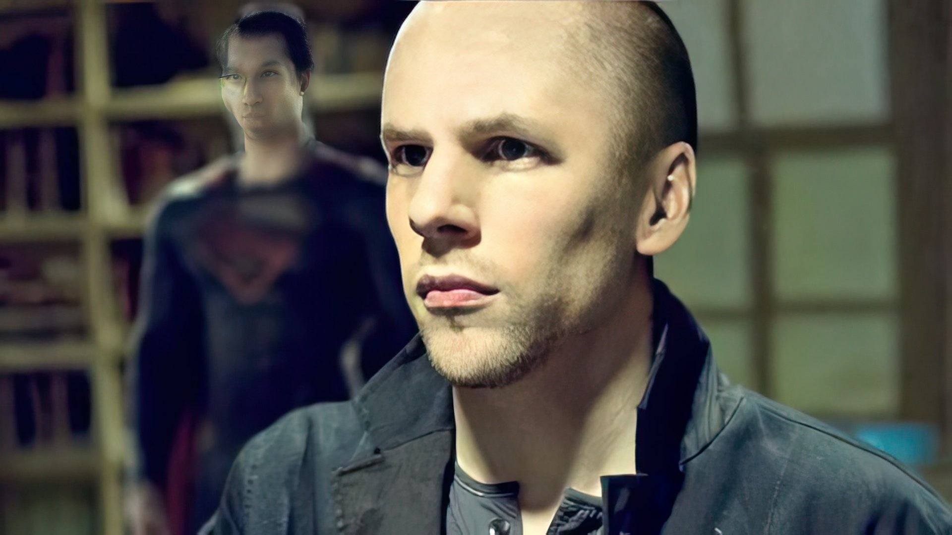 Bald Jesse Eisenberg as Lex Luthor