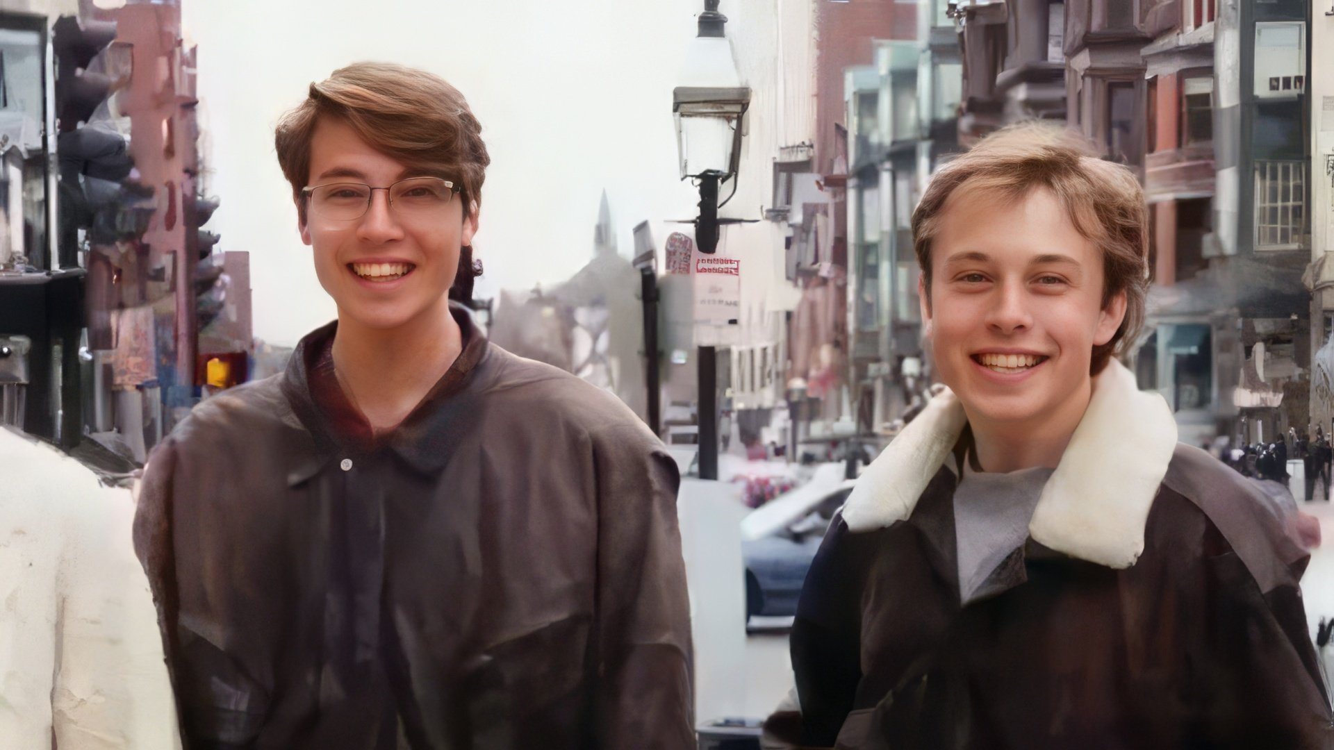 Elon Musk and his brother Kimbal at the beginning of their road to great success