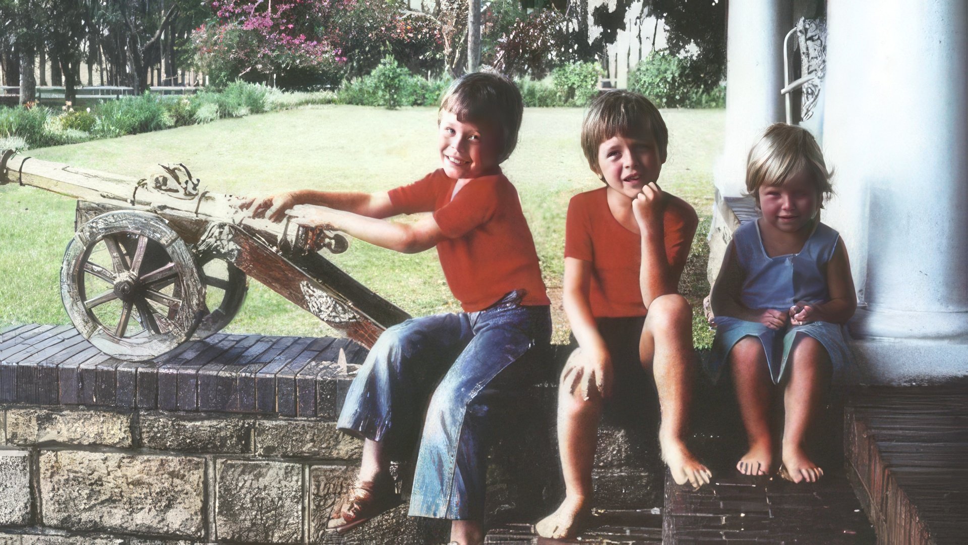 Elon Musk as a Child with His Brother and Sister