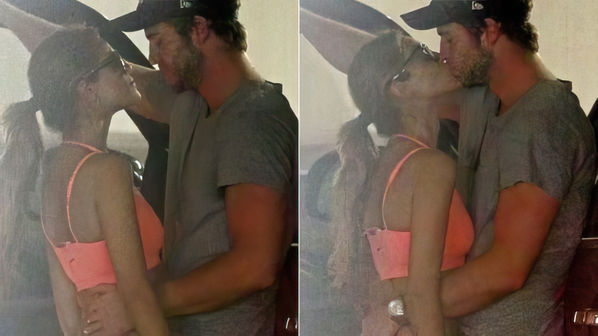 Kiss between Liam Hemsworth and Eiza González