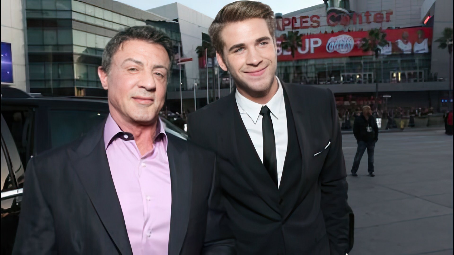Liam Hemsworth and Sylvester Stallone