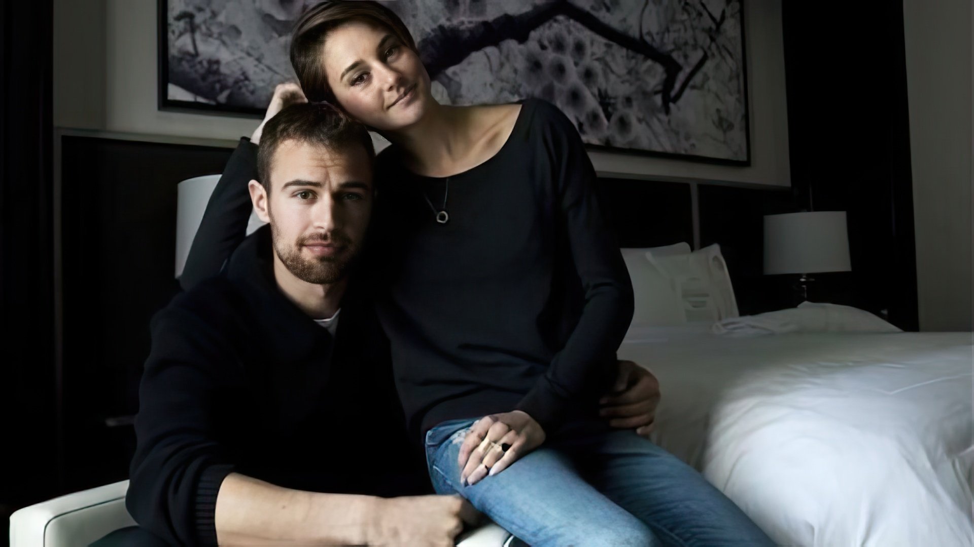 Theo James and Shailene Woodley's romance remained within the confines of the set