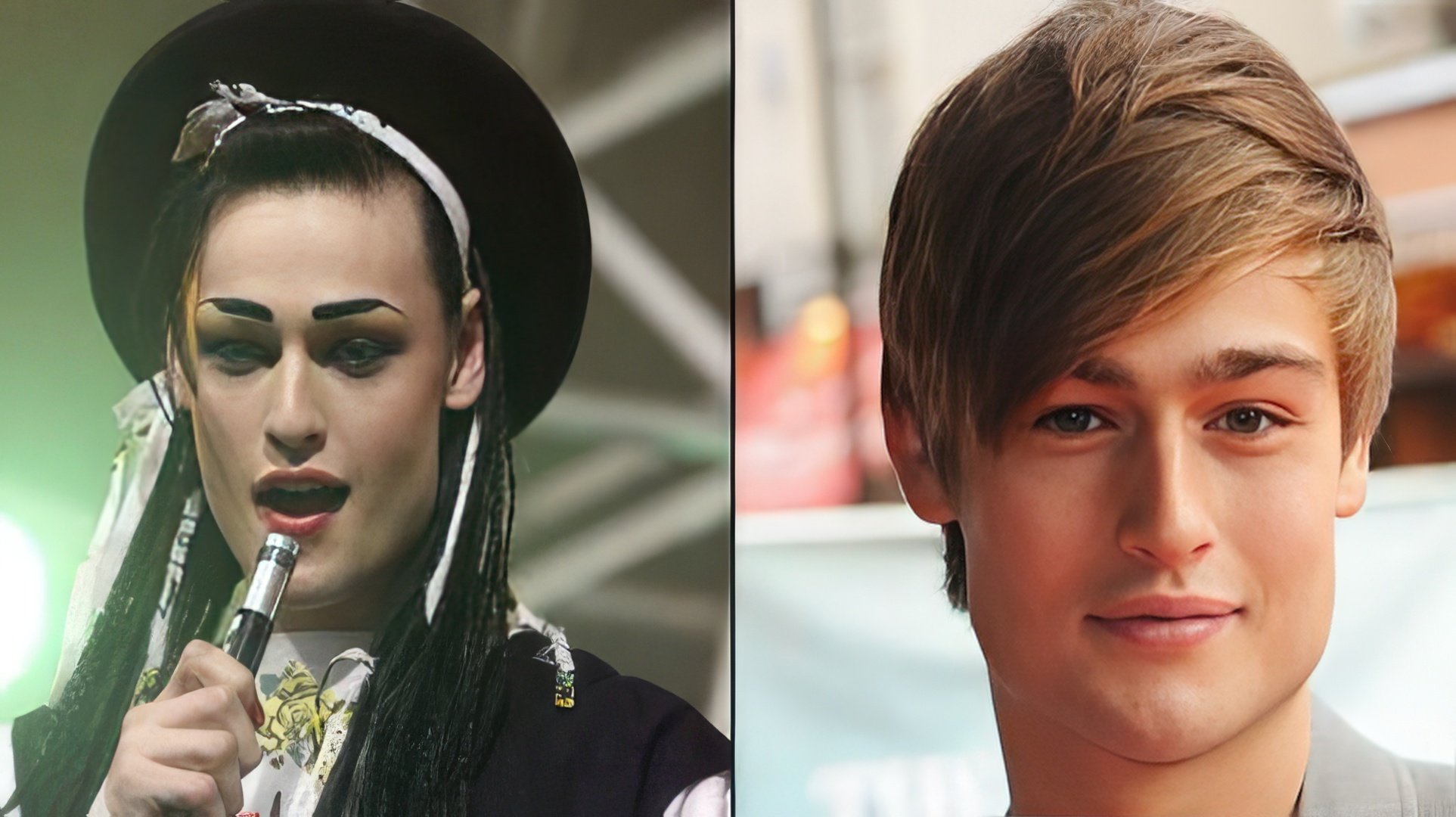 Douglas Booth shaved his eyebrows for the role of Boy George
