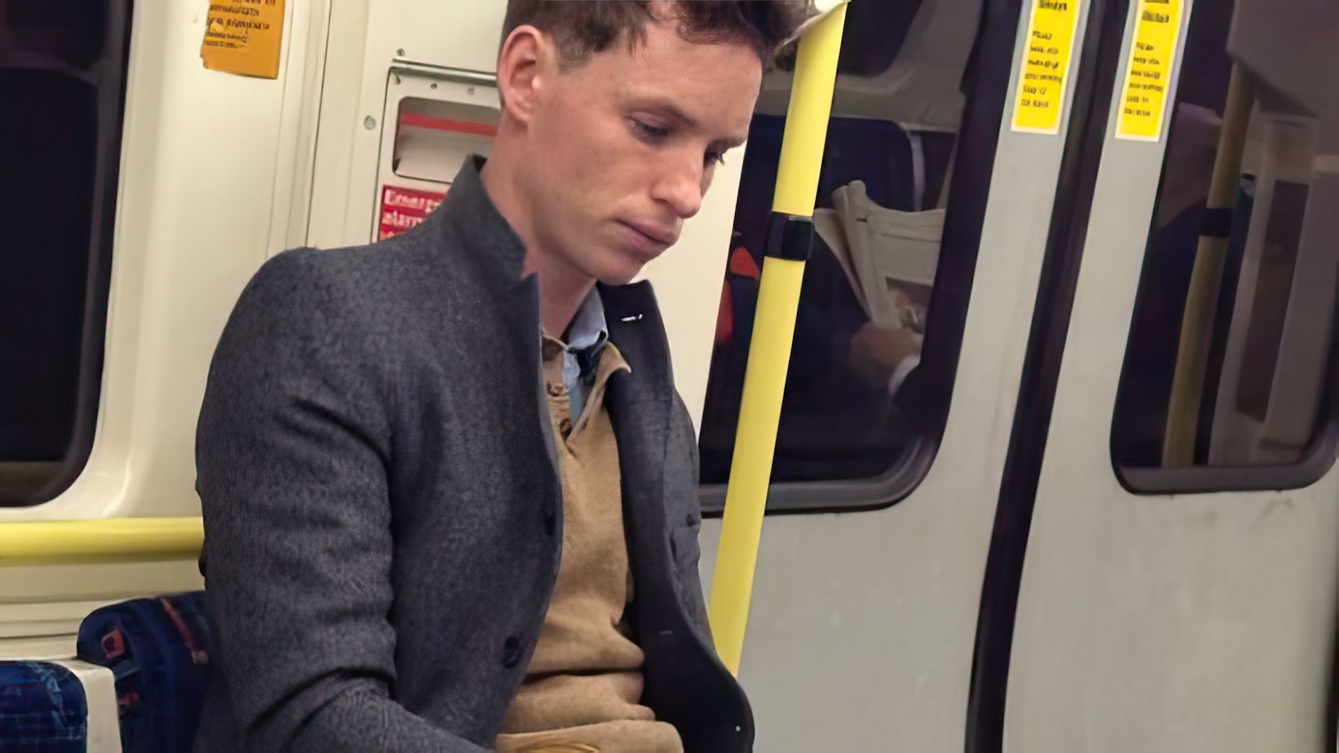 Eddie Redmayne often takes the subway
