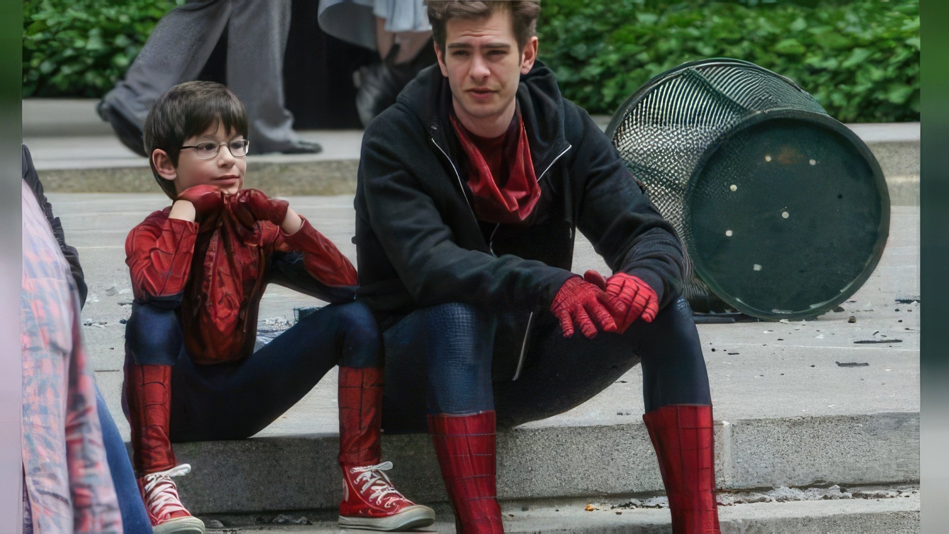 On the set of Spider-Man