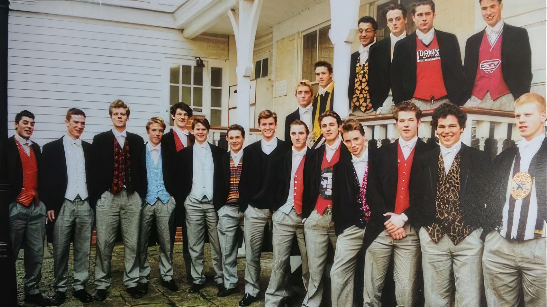 The future actor studied at Eton College