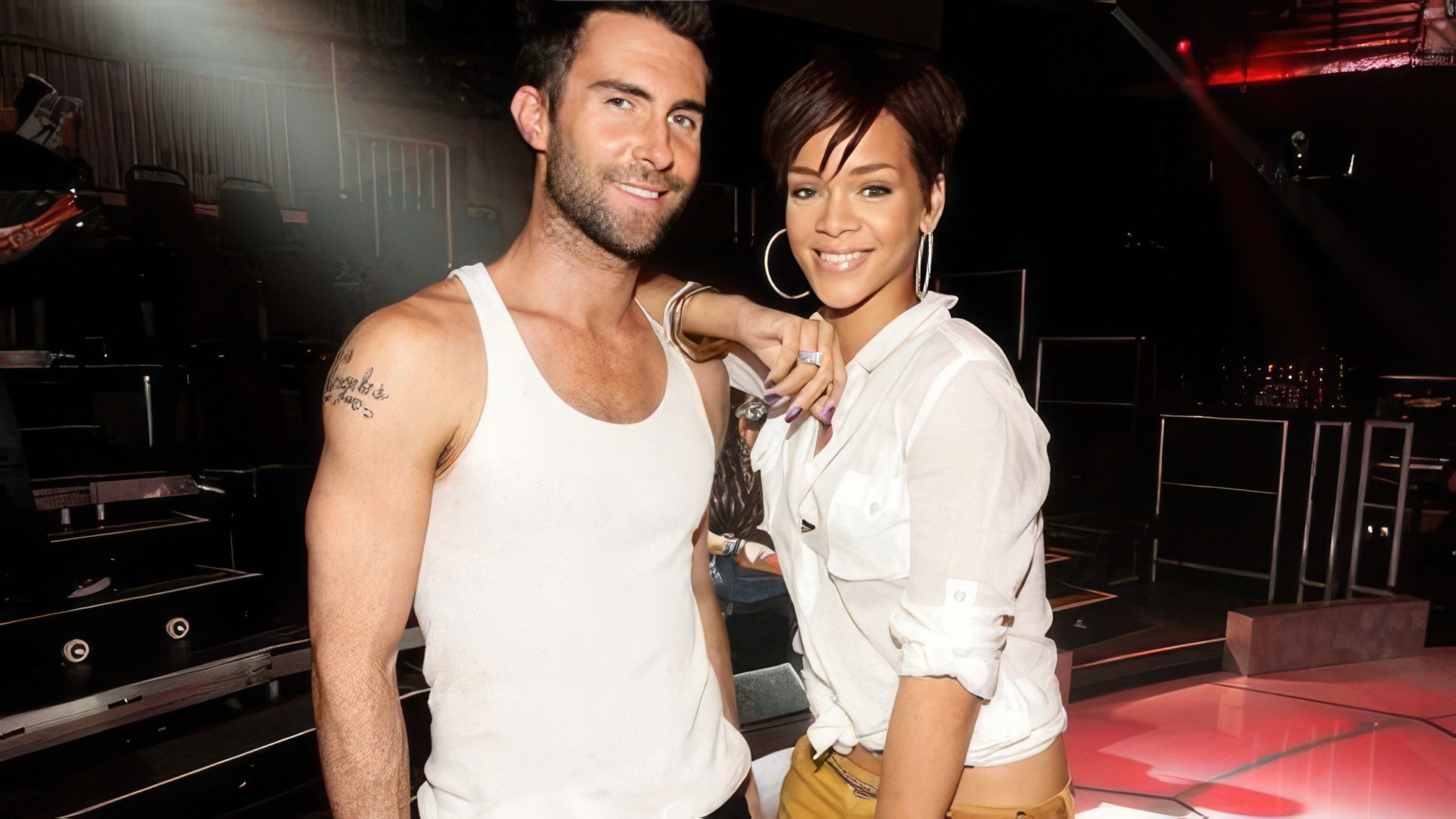 Adam Levine and Rihanna