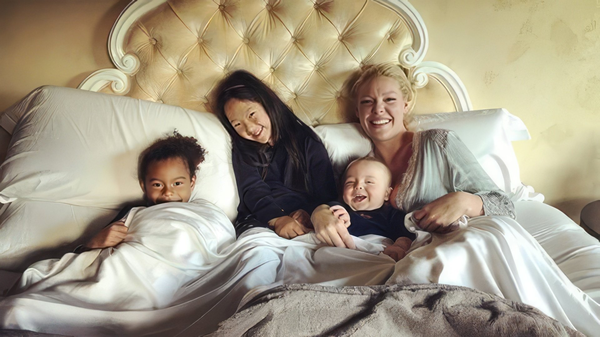 Katherine Heigl with her children