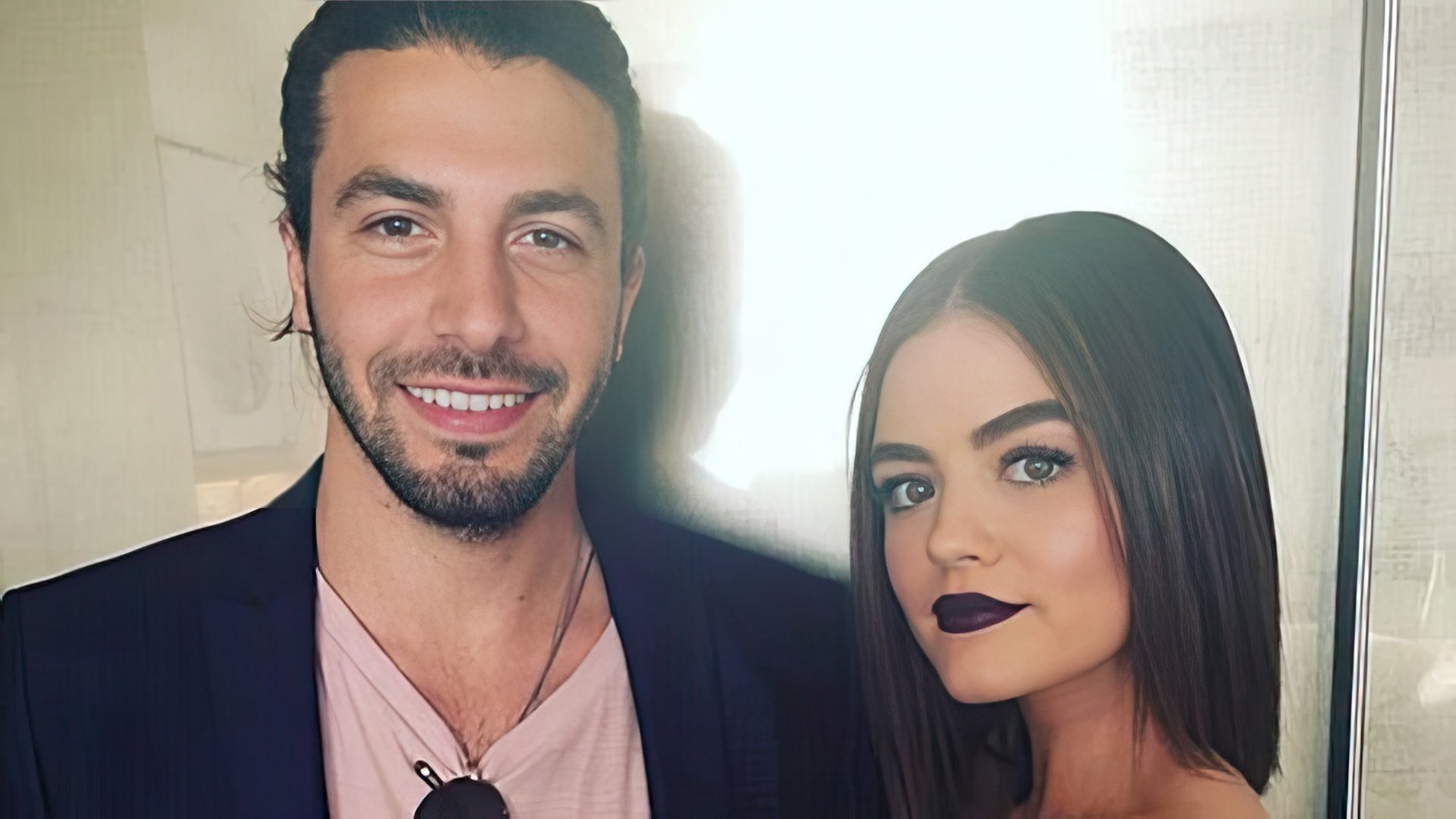 Lucy Hale with musician Anthony Calabretta