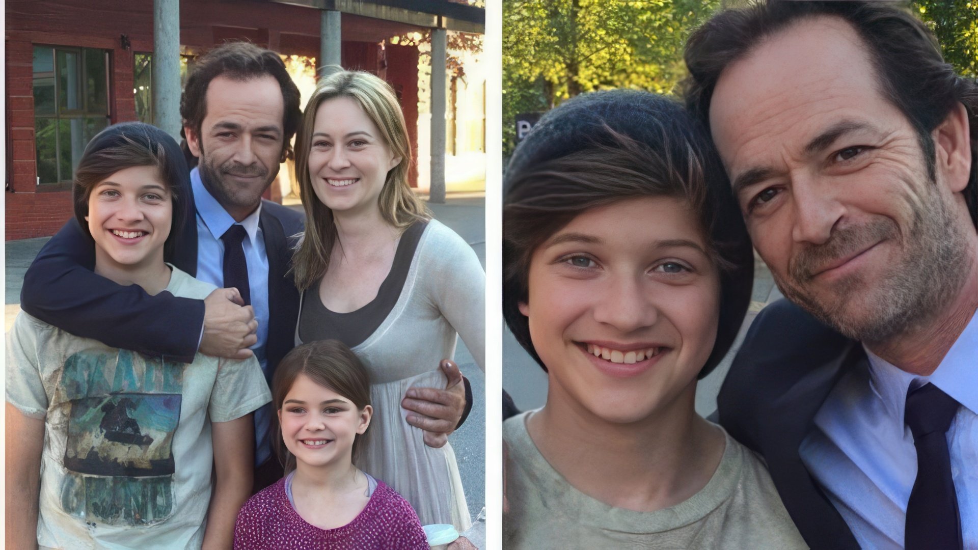Luke Perry and his children