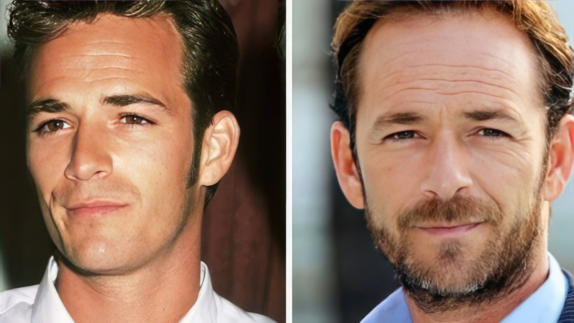 Luke Perry in his youth and now