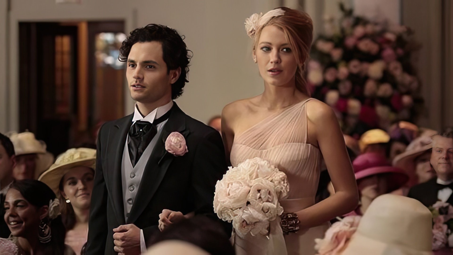 Penn Badgley and Blake Lively in Gossip Girl