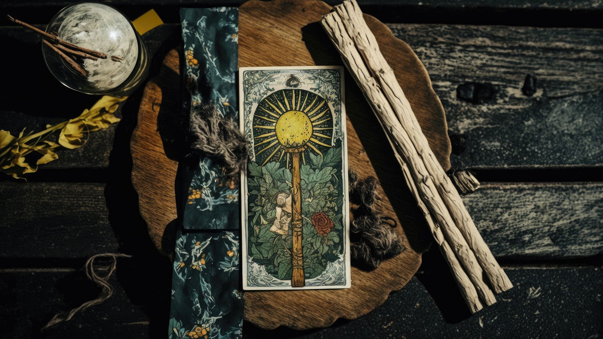 The appearance of the Ace of Wands foreshadows an event that will radically change your life