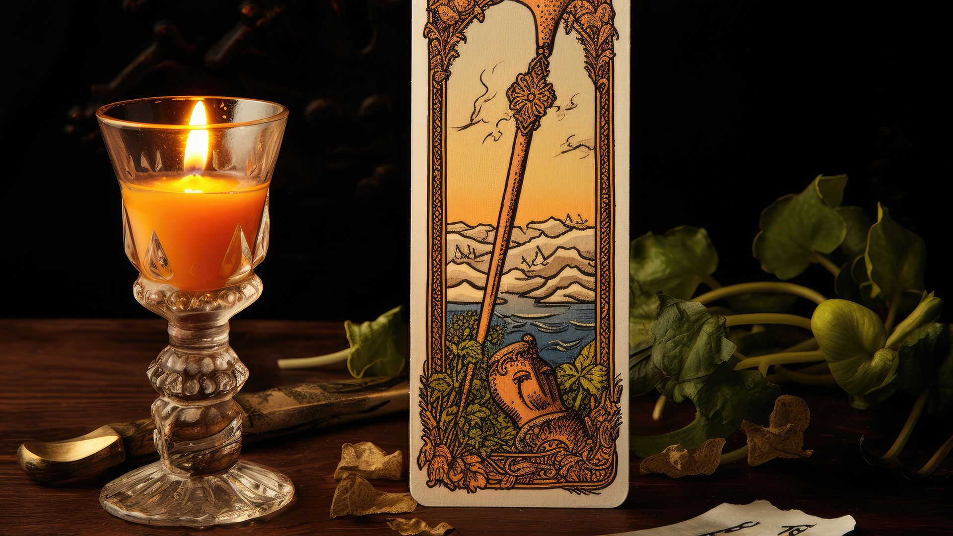 The Ace of Wands advises not to be afraid of risk—your ideas will come true