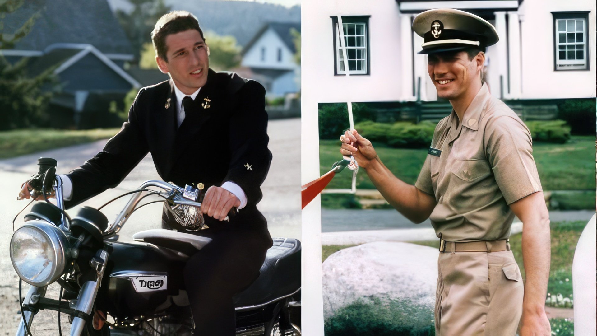 Young Richard Gere on the set of An Officer and a Gentleman