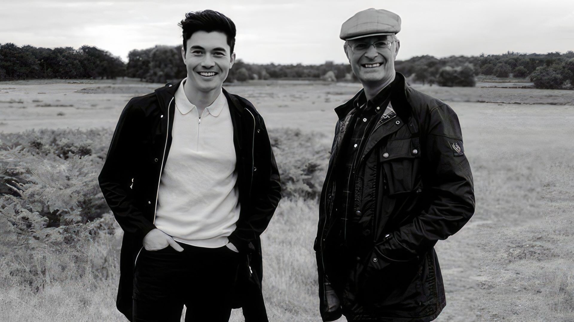 Henry Golding with his father