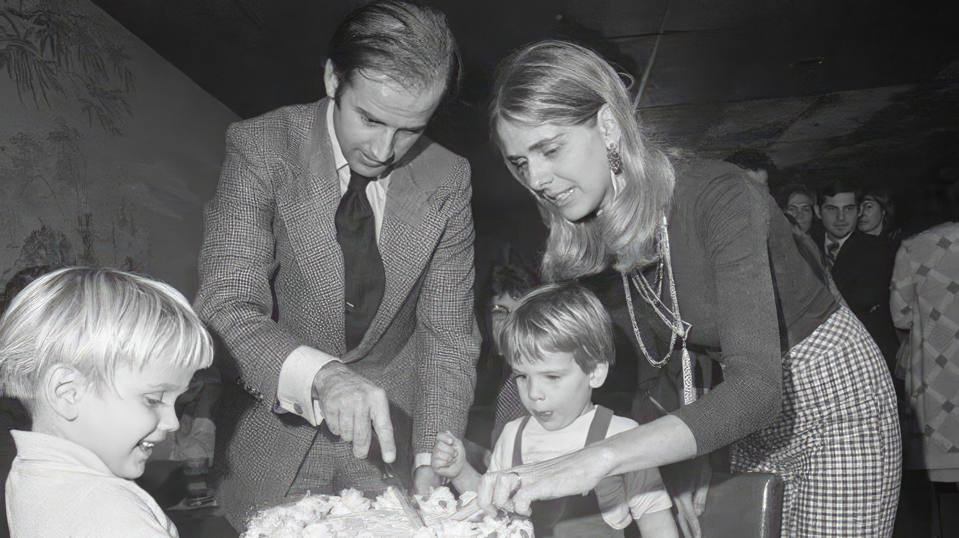 Joe Biden with his first wife and sons