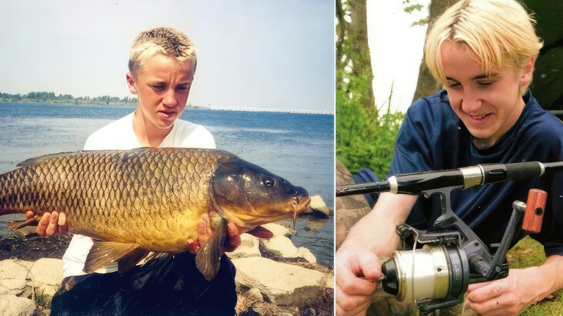 Tom Felton on a fishing trip