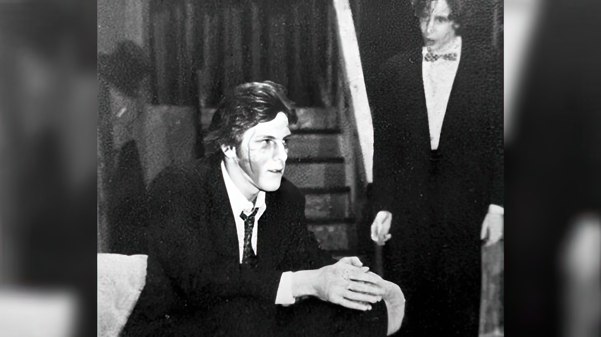 James in a school theater production