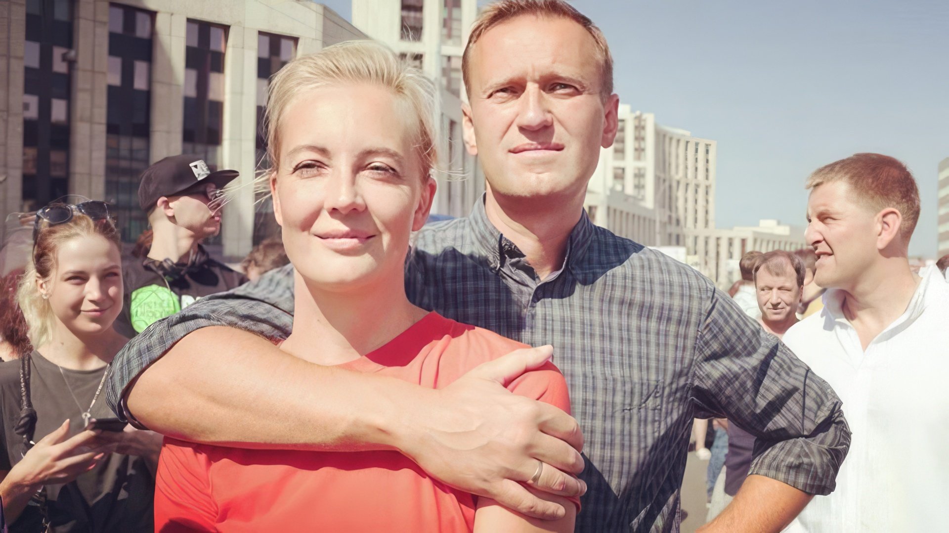 Yulia and Alexei Navalny