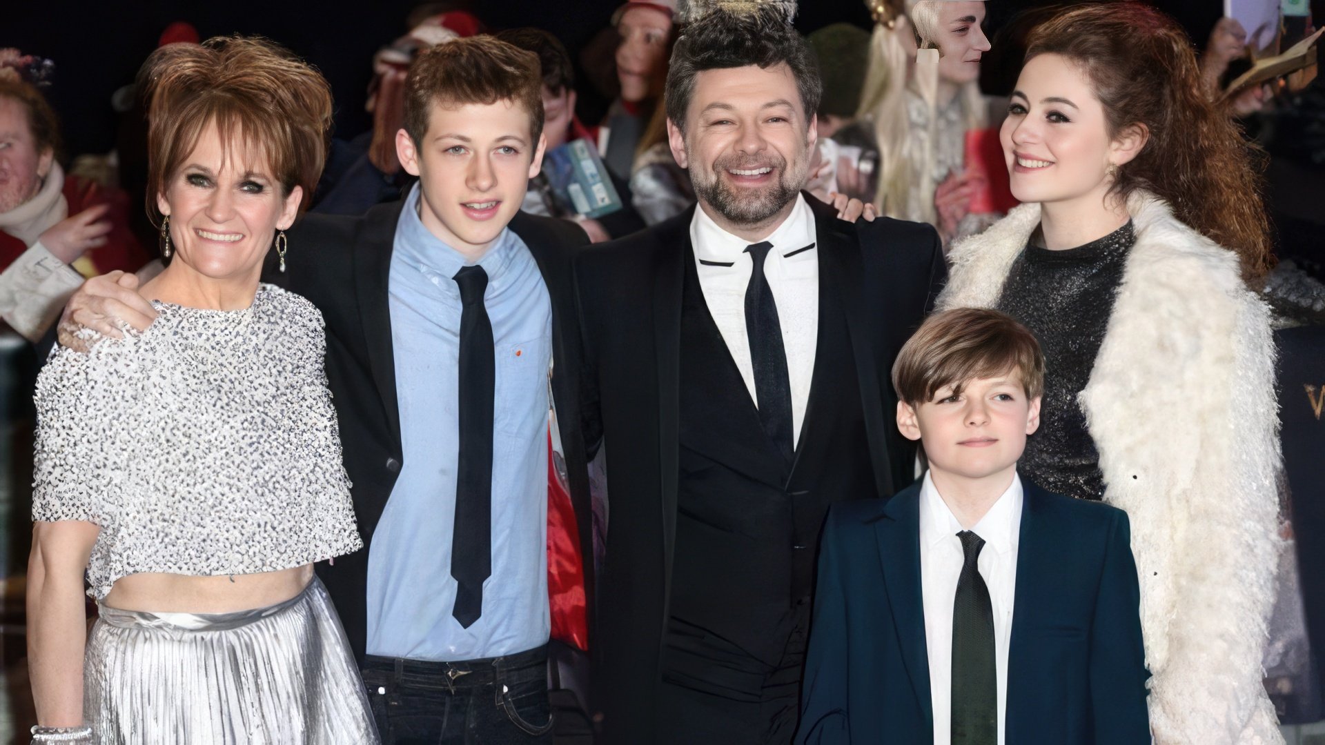Andy Serkis with his wife and kids
